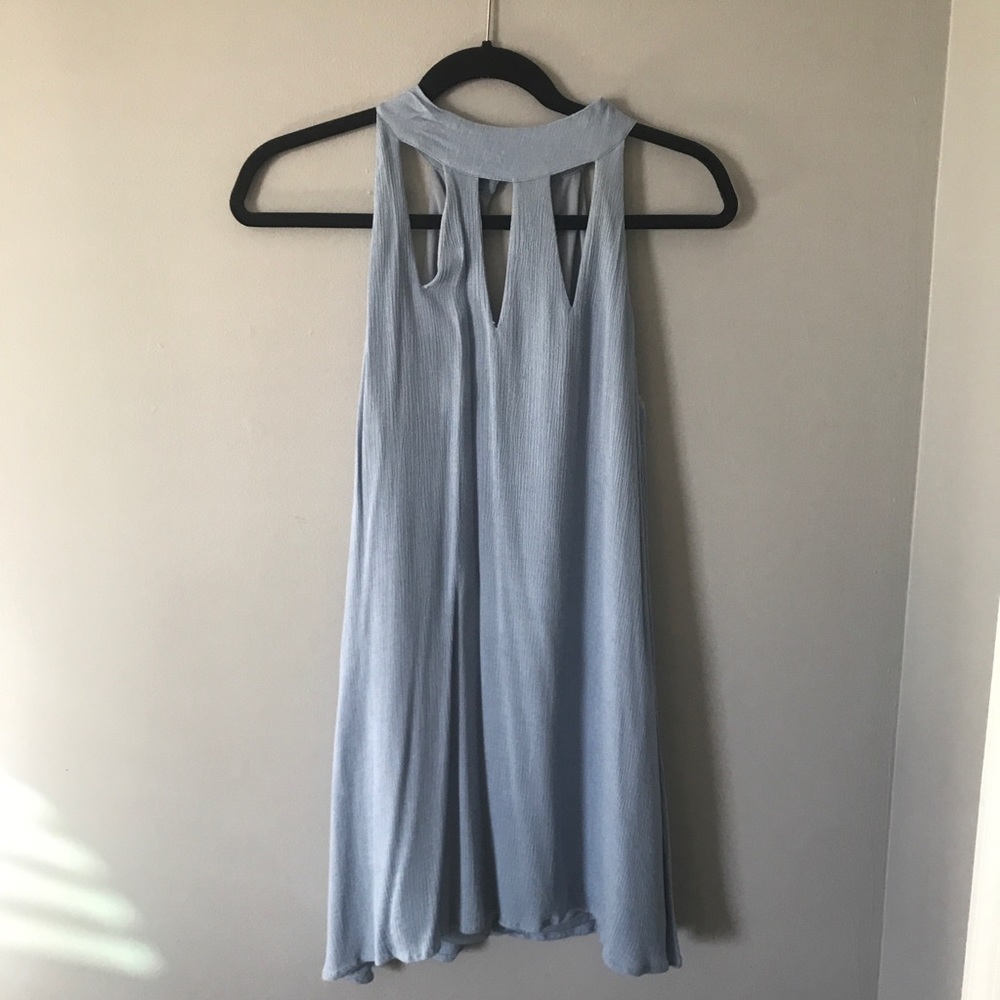 Baby blue halter dress
